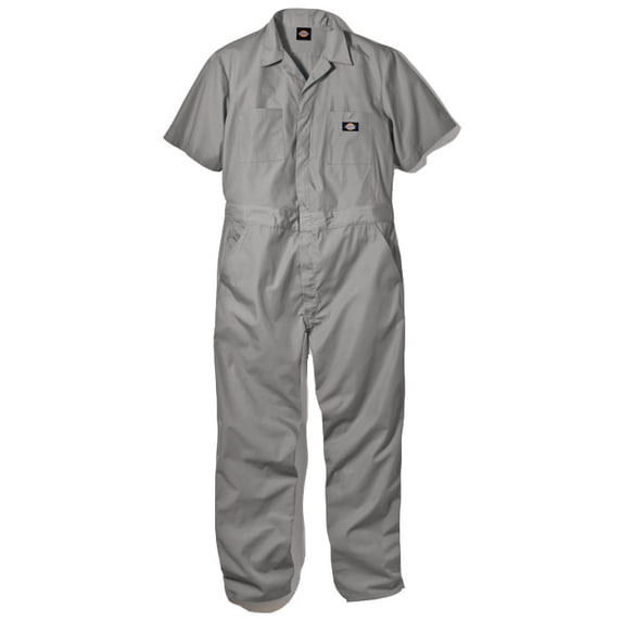 Mens Short Sleeve Coverall, Gray - 4X RG