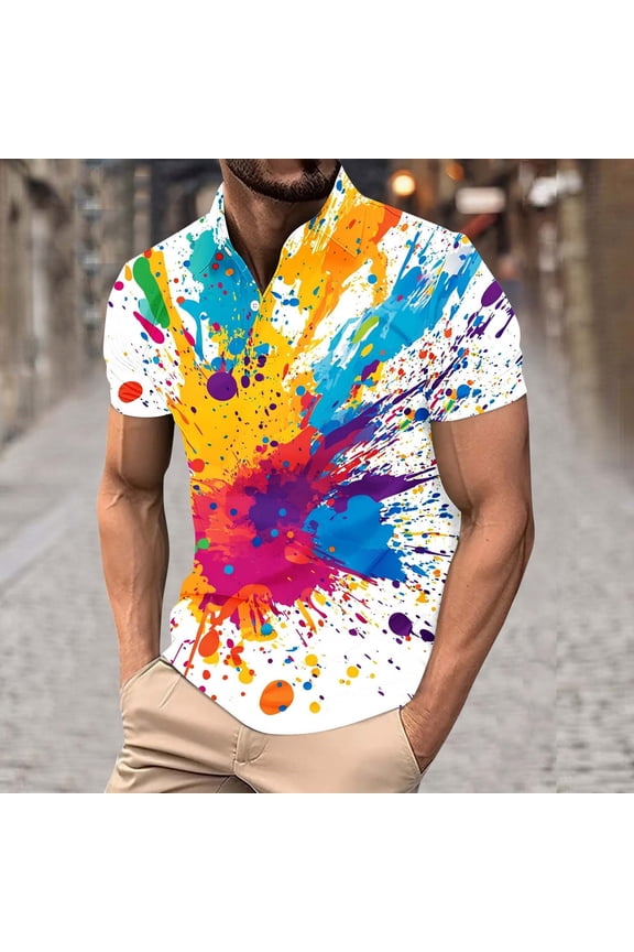 Mens Short Sleeve Dress Shirts Casual Mens T-Shirts Cotton Summer Shirts for Big Men Big and Tall Oversized Tshirts for Men Graphic Funny reorders