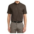 thumbnail image 1 of Mens Short Sleeve Easy Care Cotton/Polyester Shirt Coffee Bean/ Light Stone 6X-Large, 1 of 6