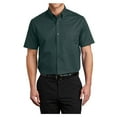 thumbnail image 1 of Mens Short Sleeve Easy Care Cotton/Polyester Shirt Dark Green/ Navy Medium, 1 of 6