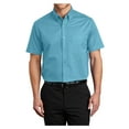 thumbnail image 1 of Mens Short Sleeve Easy Care Cotton/Polyester Shirt Maui Blue 5X-Large, 1 of 6