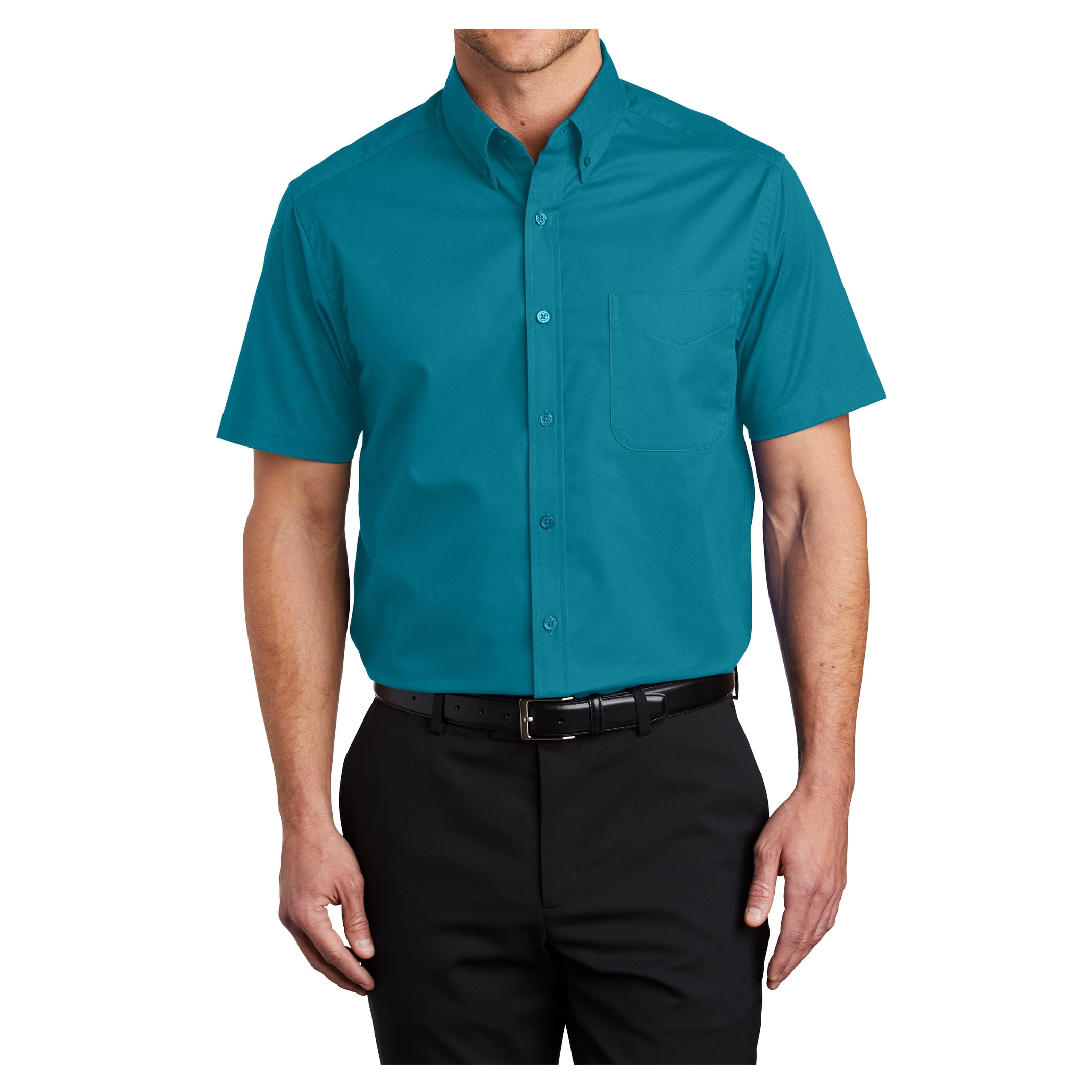 mens teal short sleeve dress shirts Banana Republic Men's Deep Sea Teal Linen Blend Button Polo Shirt Short  Sleeve