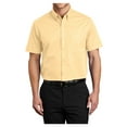 thumbnail image 1 of Mens Short Sleeve Easy Care Cotton/Polyester Shirt Yellow 6X-Large, 1 of 6