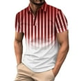 thumbnail image 1 of Mens Short Sleeve Golf Shirts Pullover Button Collared Tshirts Shirt Casual Color Block Breathable Going-Out Athletic Workout Tees Tops, 1 of 4
