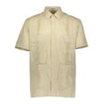 thumbnail image 1 of Mens Short Sleeve Linen Look Guayabera Shirt, 1 of 3