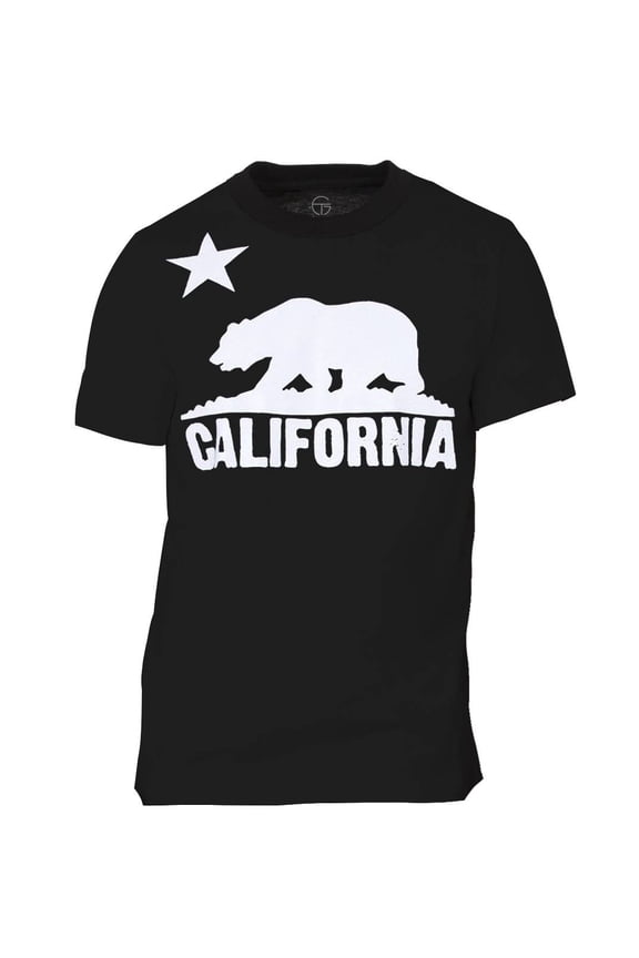 Mens Short-Sleeve Men's California Bear Logo T-Shirt - Black - 2X-Large