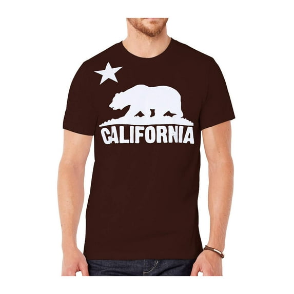 Mens Short-Sleeve Men's California Bear Logo T-Shirt - Brown - 2X-Large
