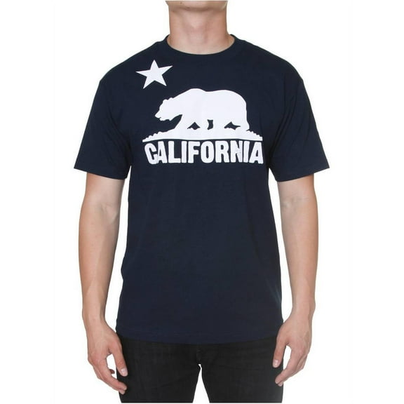 Mens Short-Sleeve Men's California Bear Logo T-Shirt - Navy - 2X-Large