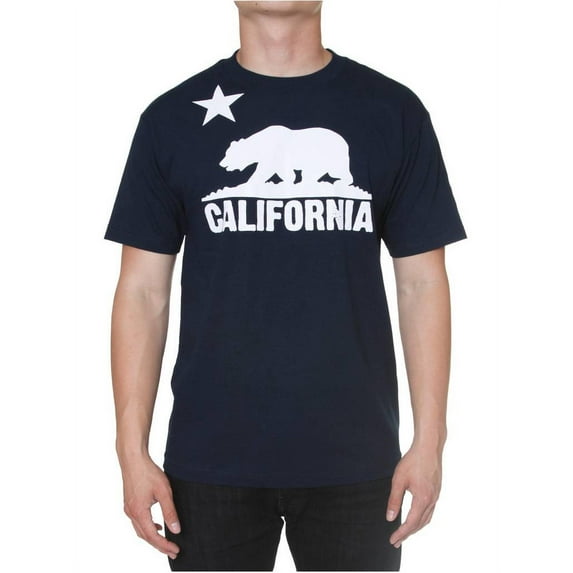 Mens Short-Sleeve Men's California Bear Logo T-Shirt - Navy - Small
