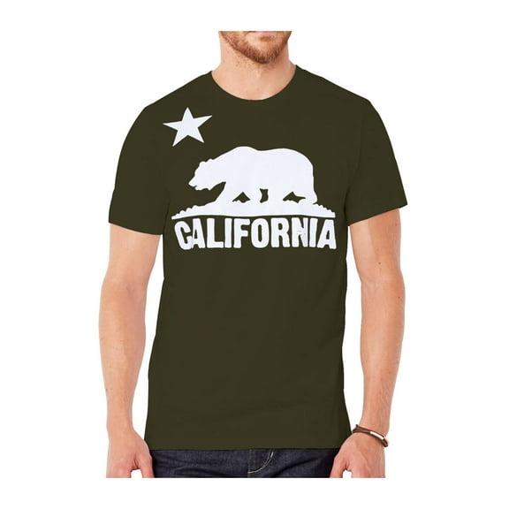 Mens Short-Sleeve Men's California Bear Logo T-Shirt - Olive - 2X-Large