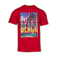 thumbnail image 1 of Mens Short-Sleeve Miami Beach Florida T-Shirt - Red - 3X-Large, 1 of 1