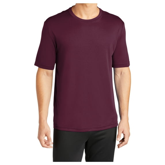 Mens Short Sleeve Performance Tall PosiCharge Competitor Polyester Tee Maroon LT