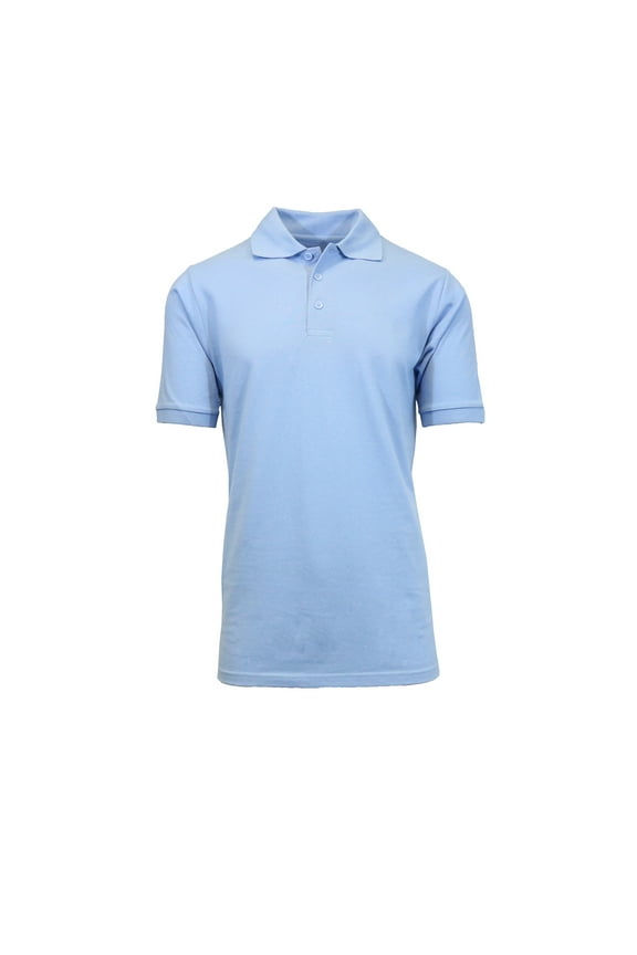 Mens Short Sleeve Pique Polo Shirts Uniform Fitted