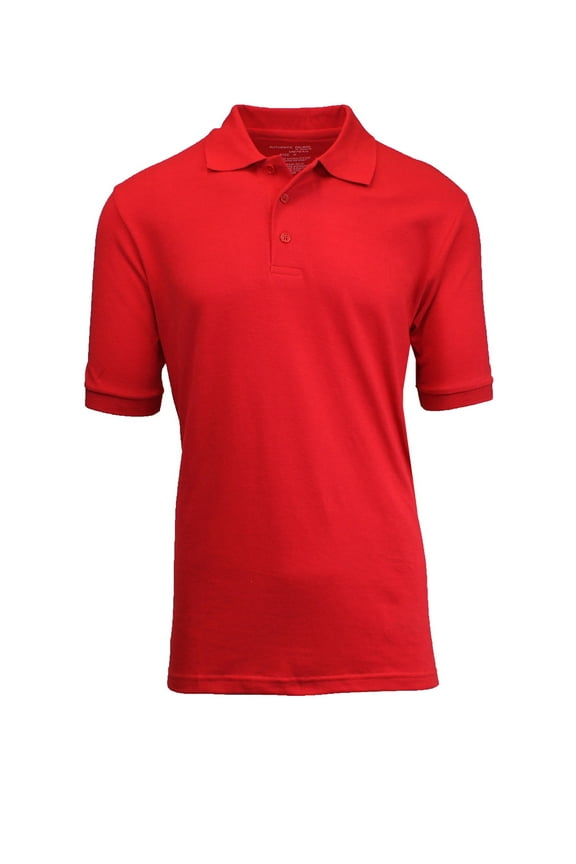 Mens Short Sleeve Pique Polo Shirts Uniform Fitted