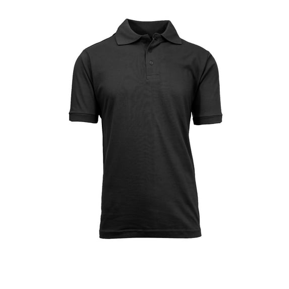 Mens Short Sleeve Pique Polo Shirts Uniform Fitted