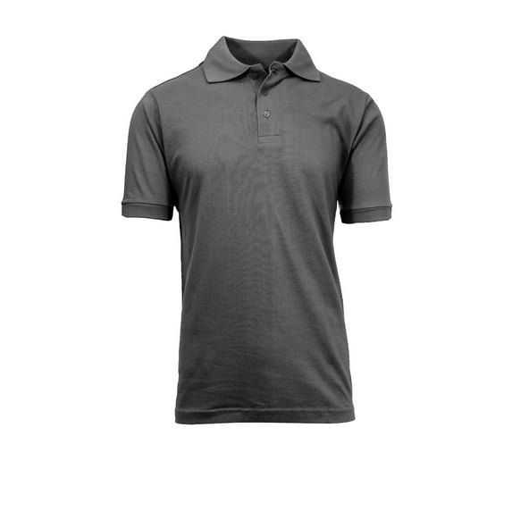 Mens Short Sleeve Pique Polo Shirts Uniform Fitted