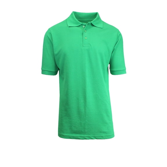 Mens Short Sleeve Pique Polo Shirts Uniform Fitted