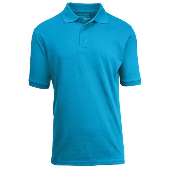 Mens Short Sleeve Pique Polo Shirts Uniform Fitted