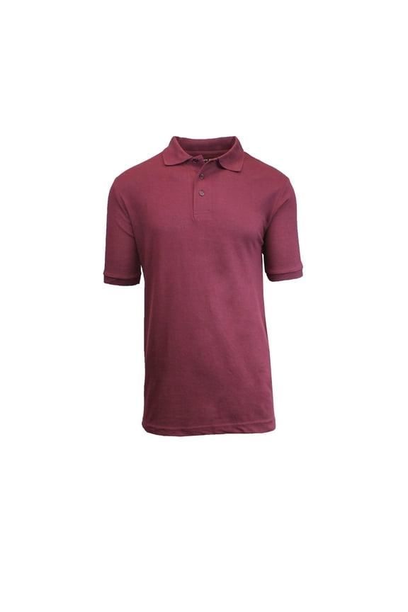 Mens Short Sleeve Pique Polo Shirts Uniform Fitted