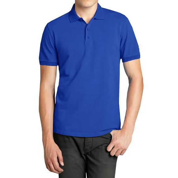 Mens Short Sleeve Pique Polo Shirts Uniform Fitted
