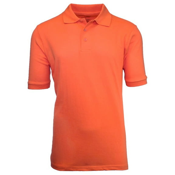 Mens Short Sleeve Pique Polo Shirts Uniform Fitted