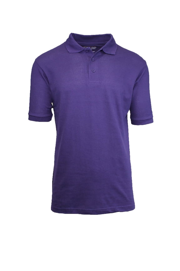 Mens Short Sleeve Pique Polo Shirts Uniform Fitted