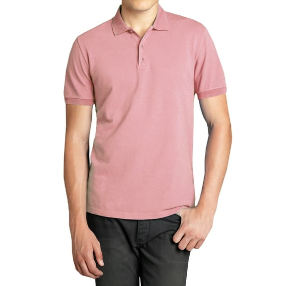 Mens Short Sleeve Pique Polo Shirts Uniform Fitted