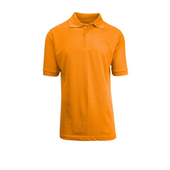 Mens Short Sleeve Pique Polo Shirts Uniform Fitted