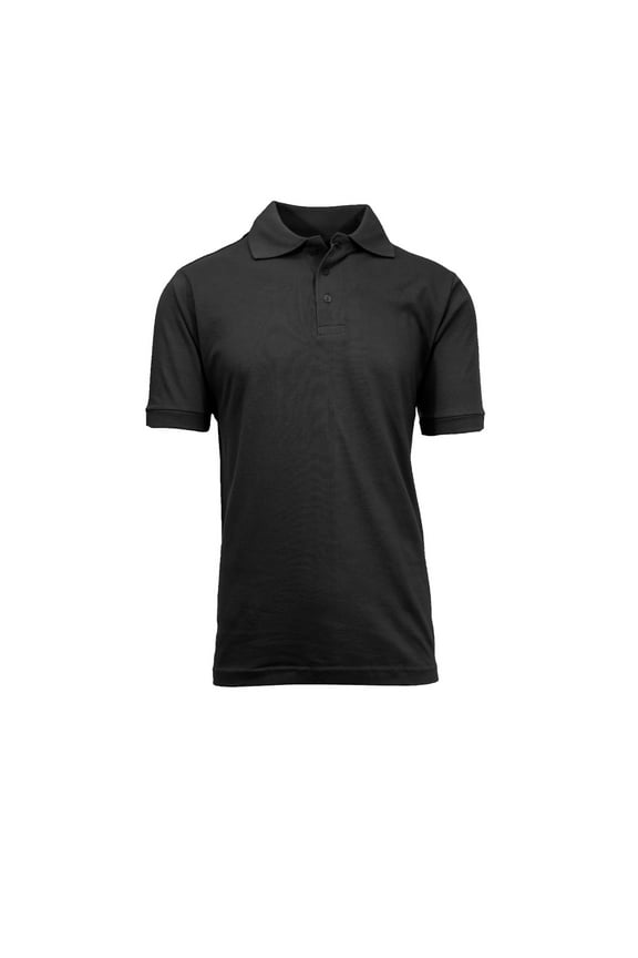 Mens Short Sleeve Pique Polo Shirts Uniform Fitted