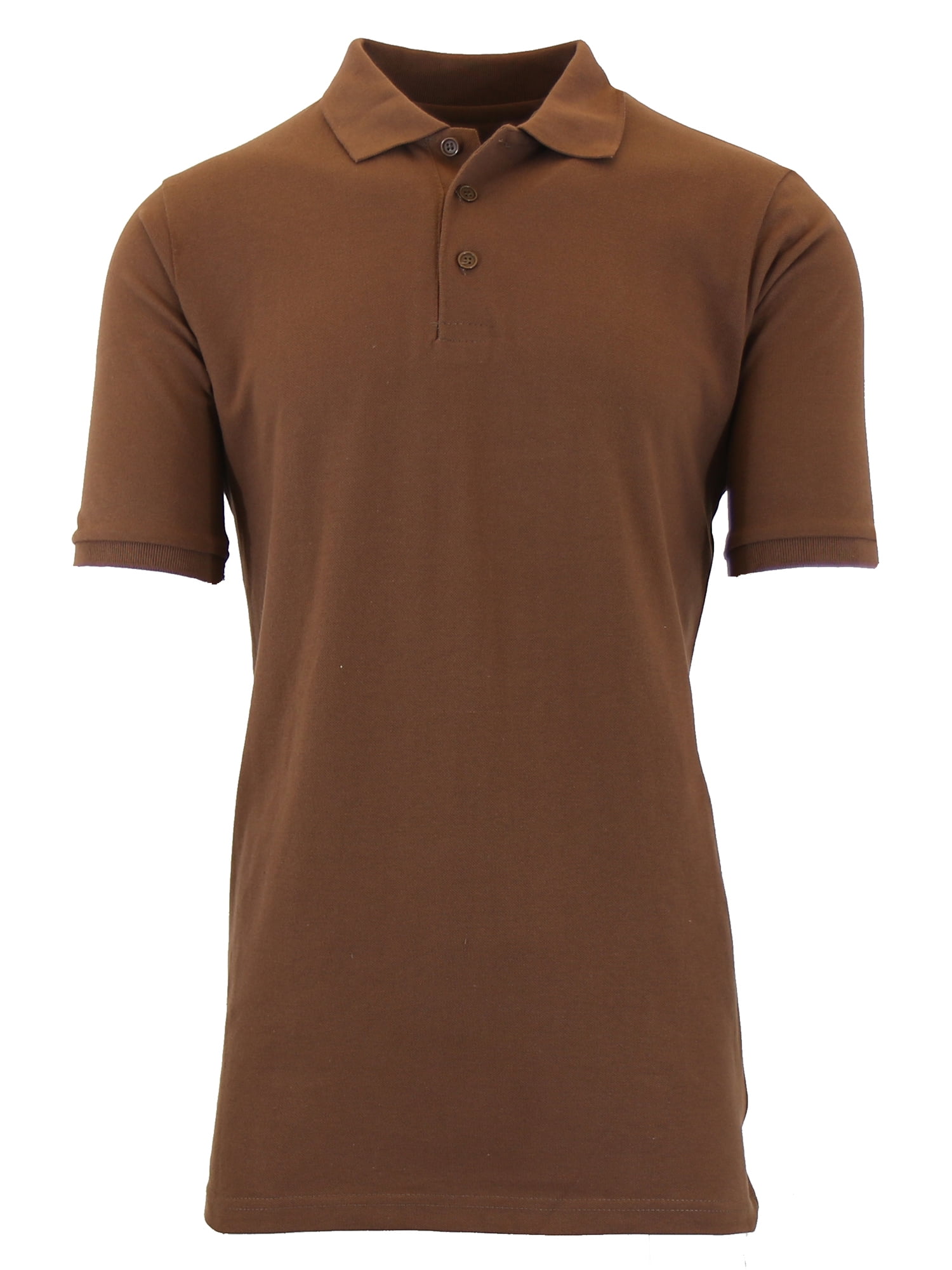 Mens Short Sleeve Pique Polo Shirts Uniform Fitted