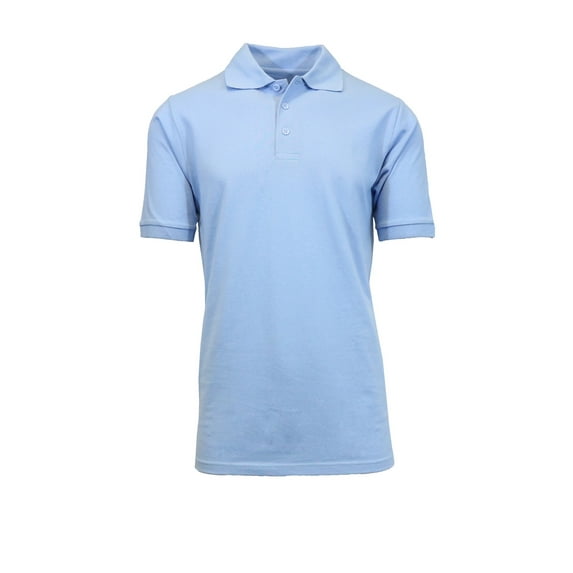 Mens Short Sleeve Pique Polo Shirts Uniform Fitted