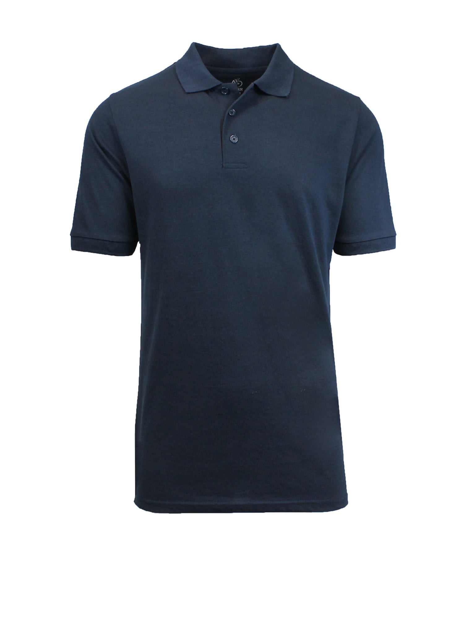 Mens Short Sleeve Pique Polo Shirts Uniform Fitted - Walmart.com