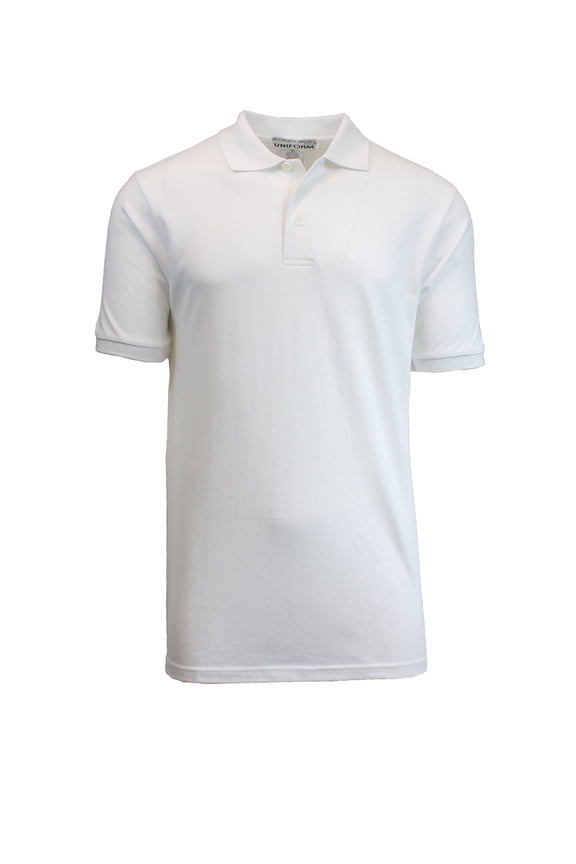 Mens Short Sleeve Pique Polo Shirts Uniform Fitted