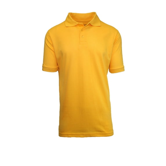 Mens Short Sleeve Pique Polo Shirts Uniform Fitted