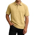 thumbnail image 1 of Mens Short Sleeve Polo Shirts Dry Fit Lightweight Collared Shirt Summer V Neck Athletic Button Polo Shirts with Pocket, M, 1 of 6