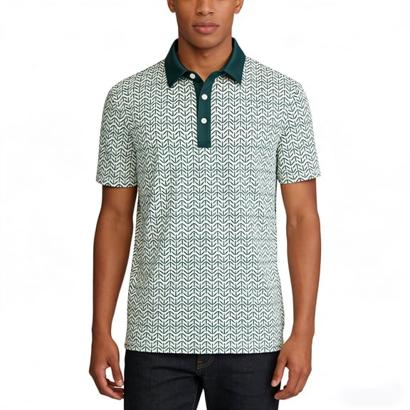 Polo Shirts for Men Performance Golf Shirt Collar Shirts for Men Dry Fit Polos Apparel Green XXL