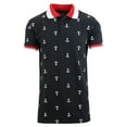thumbnail image 1 of Mens Short Sleeve Printed Polo Shirts Slim Fit, 1 of 10