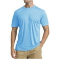 thumbnail image 1 of Mens Short Sleeve Rash Guard Shirt Quick Dry UPF 50+ Sun Protection Swim Shirt Basic Sun Shirt, 1 of 4