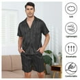 Mens Short Sleeve Satin Pajama Sets Mens Striped Silk Pajama Sets Silk