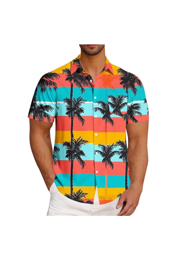 Mens Short Sleeve Shirts Casual Button down Tshirts Shirts for Men Graphic Funny Cute Summer Tops with Sleeves Oversized Tshirts for Men Vintage Get it Fast