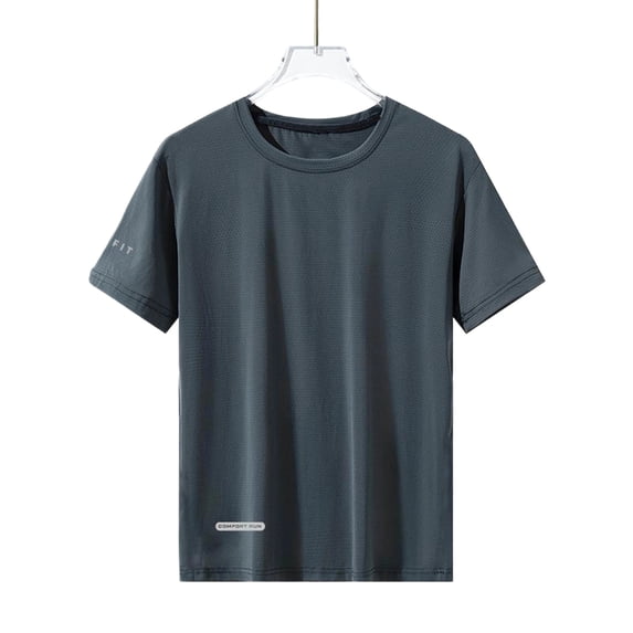 Mens Short Sleeve Shirts, Men's Cooling Ice Silk Running Shirts Quick Dry Short Sleeve Athletic Gym T-Shirts Outdoor Workout Tshirts
