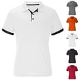 thumbnail image 1 of Mens Short Sleeve Shirts Summer Must-have Contrast Color Hem Short-sleeved Shirt Comfortable And Breathable Men's Casual Tops White XL, 1 of 5