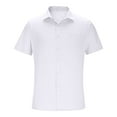 thumbnail image 1 of Mens Short Sleeve Shirts with Pocket Big & Tall Button-Down Collared T-Shirts Plus Size Casual Solid Color Lightweight Cooling Tshirts Tops, 1 of 7