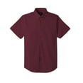 thumbnail image 1 of Mens Short Sleeve Slim Fit Collared Solid Stretch Premium Button Down Dress Shirts, 1 of 2