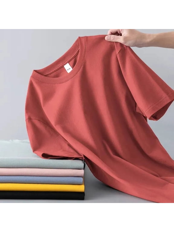 Mens Short Sleeve Solid Color T-shirt Simple And Easy Matching Korean Style Tops
