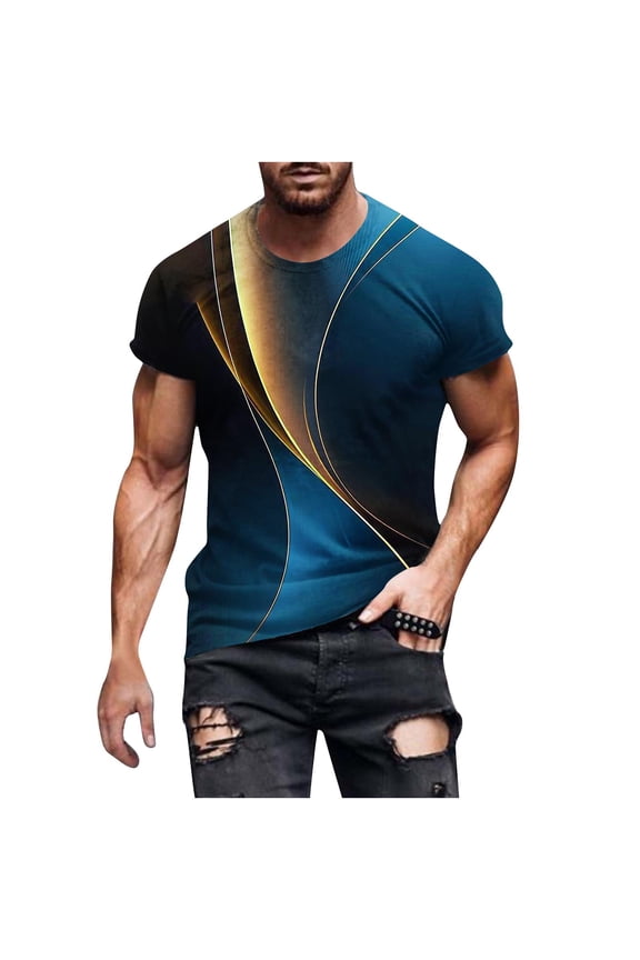 Mens Short Sleeve T-Shirt Vintage Designer Printed Shirts Summer Round Neck Casual Tee Tops Men's Vintage Print T-Shirt Short Sleeve