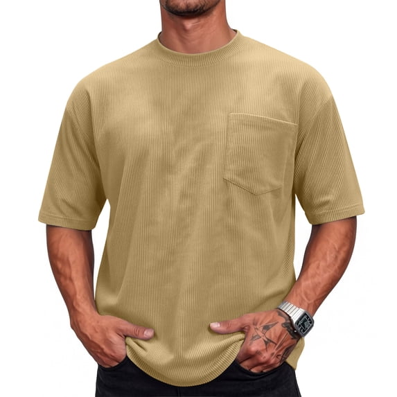 Mens Short Sleeve T Shirts Crew Neck Casual Summer Basic Shirt Lightweight Tee Tops with Pocket