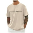 thumbnail image 1 of Mens Short Sleeve T-Shirts Graphic Crewneck Letter Printed Tee Casual Summer Beach Hawaiian Vintage Shirt, 1 of 4