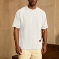 thumbnail image 1 of Mens Short Sleeve T-Shirts Summer Crew Neck Tees Tops for Men Pullover Textured Solid Color Dressy Casual Tshirts Shirts, 1 of 8