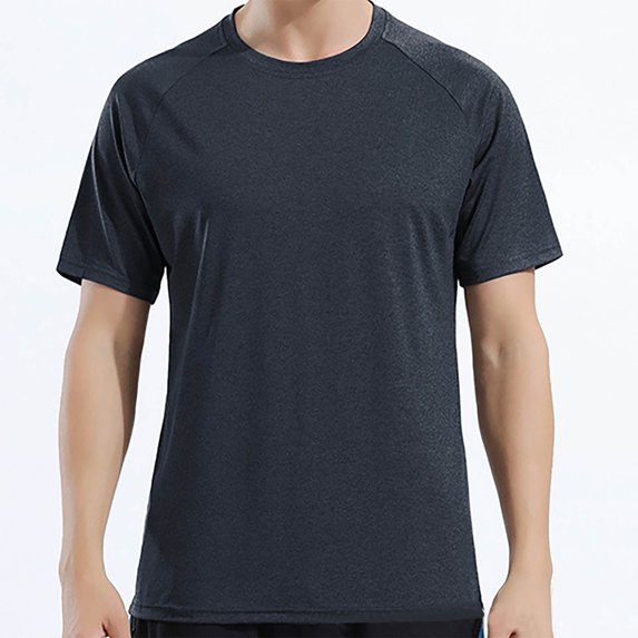 Mens Short Sleeve Workout T-Shirts Big and Tall Plus Size M-5X Casual Crewneck Pullover Athletic Tees Tops Basic Solid Comfort T Shirts